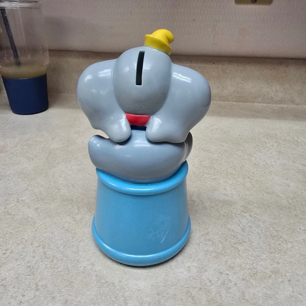 VTG Disney Dumbo Bubble Bath‎ and Piggy Bank 2-in-1 Plastic Bottle 6.7oz MZB New